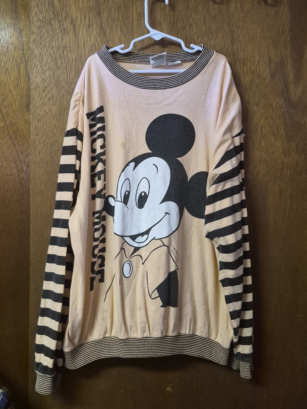 Vintage 1989 Rare Mickey Mouse Reversible Crewneck Sweater Oversized Disney L